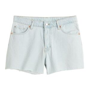 90’s Boyfriend Low Denim Shorts in Pale Blue